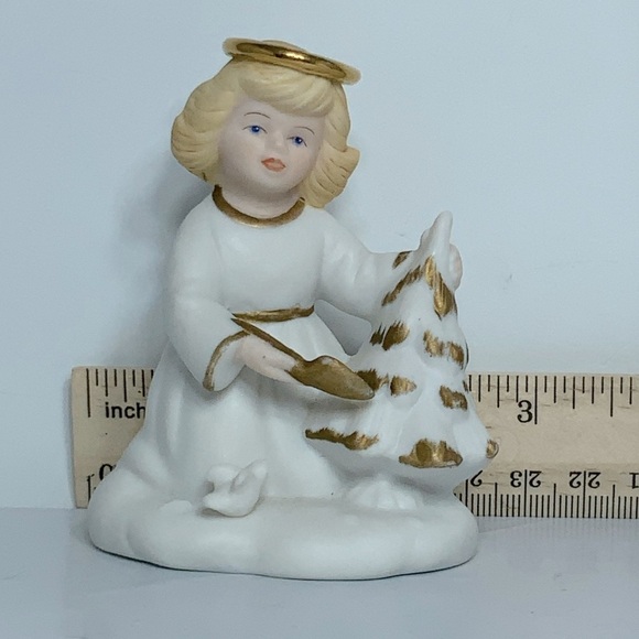 Vintage Angel Golden Halos Nurturing Natalie Porcelain Figure Bronson 1996 - Picture 8 of 14